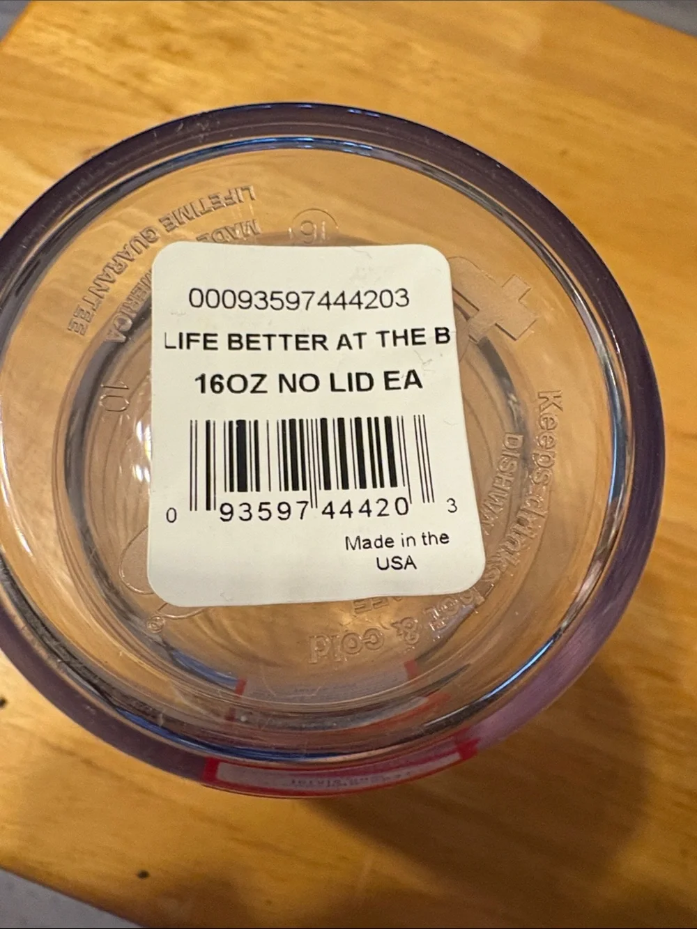 tervis Clear Insulated Tumbler with Yellow Beach Graphic